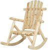 Outdoor Wooden Log Rocking Chair - Adirondack Style