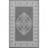 5'10 x 9'2 Grey White Medallion Indoor Outdoor Area Rug
