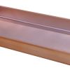 20 Inch Rectangular Metal Window sill Plant Tray with Trim Edges, Small, Copper