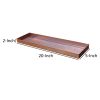 20 Inch Rectangular Metal Window sill Plant Tray with Trim Edges, Small, Copper