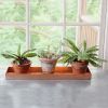 20 Inch Rectangular Metal Window sill Plant Tray with Trim Edges, Small, Copper