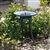 Outdoor Ceramic Bowl Fountain Bird Bath with Metal Stand and Solar Pump