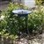 Outdoor Ceramic Bowl Fountain Bird Bath with Metal Stand and Solar Pump