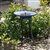 Outdoor Ceramic Bowl Fountain Bird Bath with Metal Stand and Solar Pump