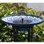 Outdoor Ceramic Bowl Fountain Bird Bath with Metal Stand and Solar Pump