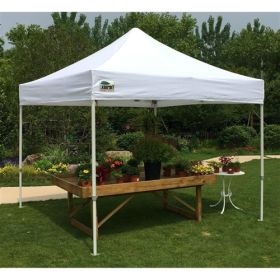 Outdoor Pop Up 10 x 10 Ft Gazebo with White Canopy