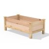 Farmhouse 24-in x 48-in x 19-in Cedar Elevated Victory Garden Bed - Made in USA