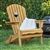 All Weather Adirondack Large Foldable Chair Natural Finish