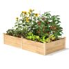 17-inch High Cedar Wood Raised Garden Bed 4 ft x 8 ft - Made in USA