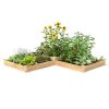 Farmhouse Cedar Wood Raised Garden Bed 4 ft x 12 ft - Made in USA