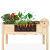 Farmhouse Wood 48x24x30in Raised Garden Bed Elevated Garden Planter Stand