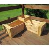 Heavy Duty Rot-Resistant Cedar 2 Level L-Shaped Planter Made in USA