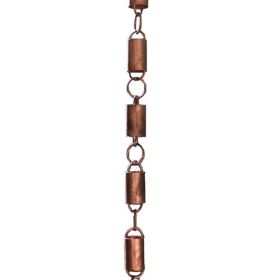 Solid Copper 8.5 Ft Rain Gutter Rain Chain