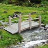 Outdoor 5-Ft Fir Wood Garden Bridge with Handrails