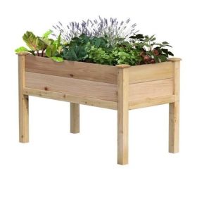 Farmhouse 2-ft x 4-ft Cedar Wood Raised Garden Bed Planter Box - Made in USA