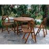 Set of 4- Outdoor Wooden Folding Patio Chairs