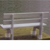 Sturdy Back Support White Vinyl Park Bench