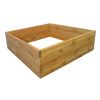 Cedar Wood 3-Ft x 3-Ft x 11-inch Raised Garden Bed Kit - Made in USA