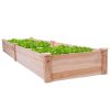 Solid Wood 8 ft x 2 ft Raised Garden Bed Planter