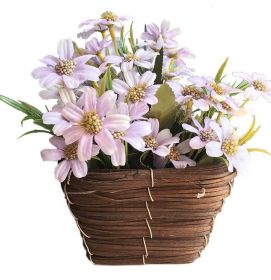 Basket Decoration Decor Flowerpot Wicker Weaving Flower Arrangement Planters(D)