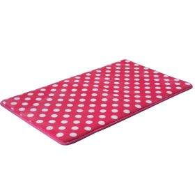 Absorbent Non-slip Door Mat Entry Mats Doormat Bathroom Door Rug, Dots, Pink