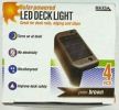 MAXSA Innovations 47332 Solar-Powered Deck Lights, 4 pk