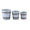 Becki Galvanized Pots - Set of 3